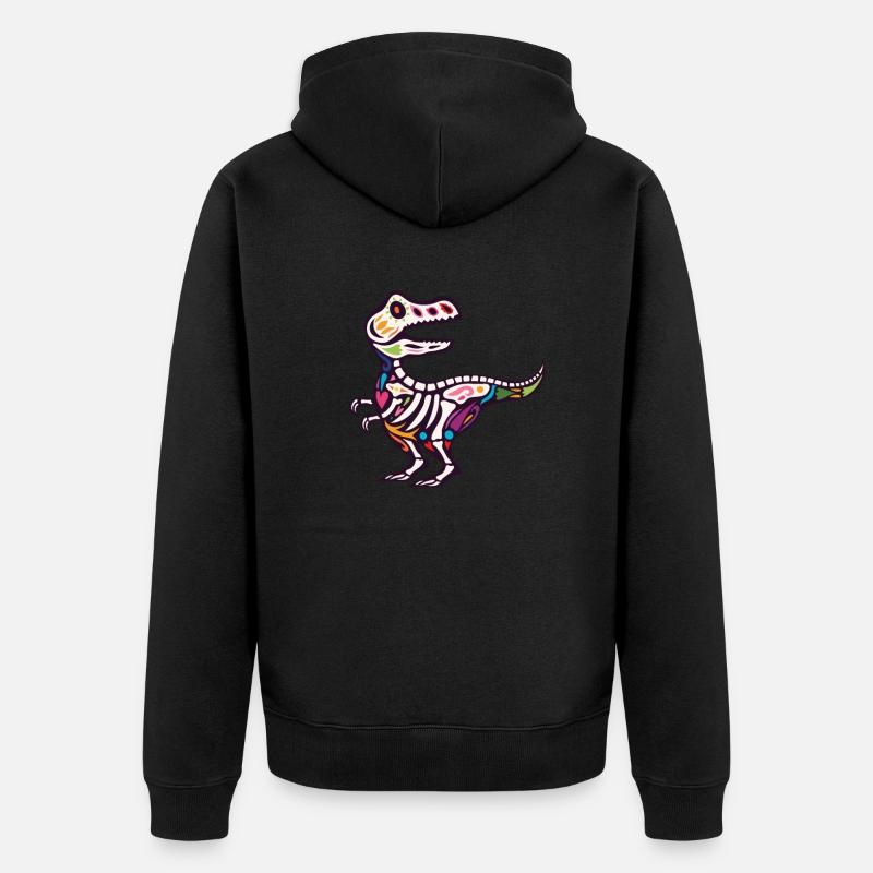 T Rex - Veste à capuche bio Premium Unisexe - noir