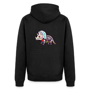 Tricératops - Veste à capuche bio Premium Unisexe - noir - Dos - Nico (187cm)