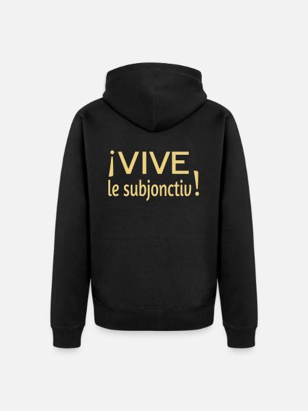 Vive le subjonctiv - Unisex Premium Bio Zip Hoodie - Schwarz