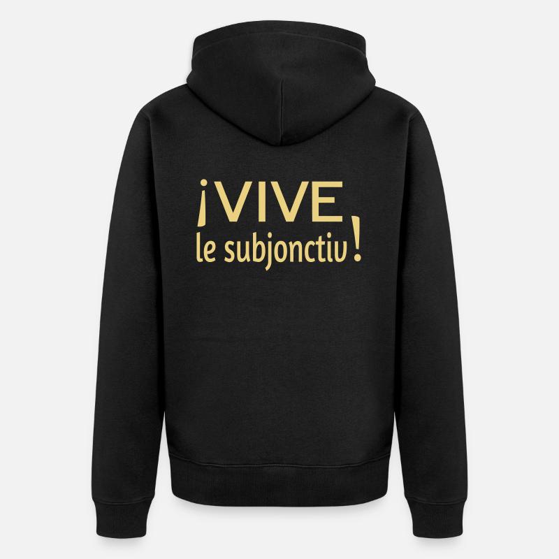 Vive le subjonctiv - Unisex Premium Bio Zip Hoodie - Schwarz