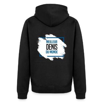 Denis - Veste à capuche bio Premium Unisexe - noir - Dos - Nico (187cm)