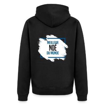 Noé - Veste à capuche bio Premium Unisexe - noir - Dos - Nico (187cm)