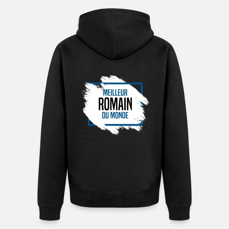 Romain - Veste à capuche bio Premium Unisexe - noir