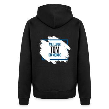 Tom - Veste à capuche bio Premium Unisexe - noir - Dos - Nico (187cm)