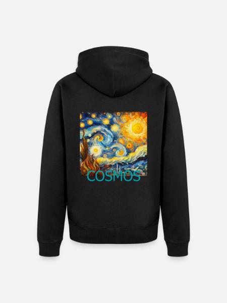 Cosmos - Unisex Premium Organic Zip Hoodie - black