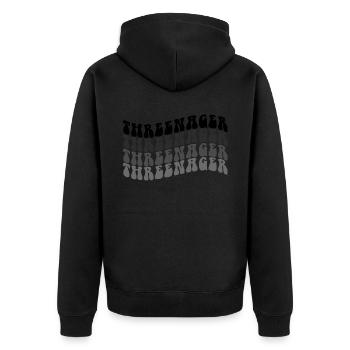3 ans Threenager Garçons Filles 3ème anniversaire - Veste à capuche bio Premium Unisexe - noir - Dos - Nico (187cm)