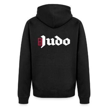 judo - Veste à capuche bio Premium Unisexe - noir - Dos - Nico (187cm)