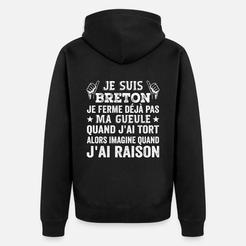 Je Suis Breton - Veste à capuche bio Premium Unisexe - noir
