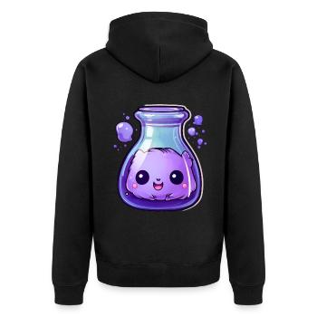 Cute Kawaii Potion - Unisex Premium Organic Zip Hoodie - black - Back - Nico (187cm)