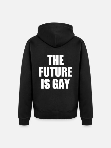the future is gay - Unisex Premium Organic Zip Hoodie - black