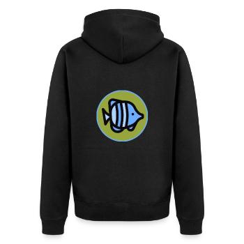 Poisson - poisson - poison - Veste à capuche bio Premium Unisexe - noir - Dos - Nico (187cm)