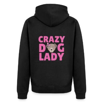 Dame de chien fou - Veste à capuche bio Premium Unisexe - noir - Dos - Nico (187cm)