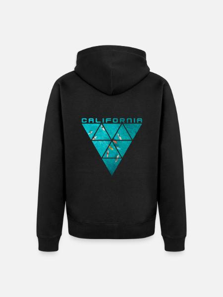 California Surfing - Unisex Premium Bio Zip Hoodie - Schwarz