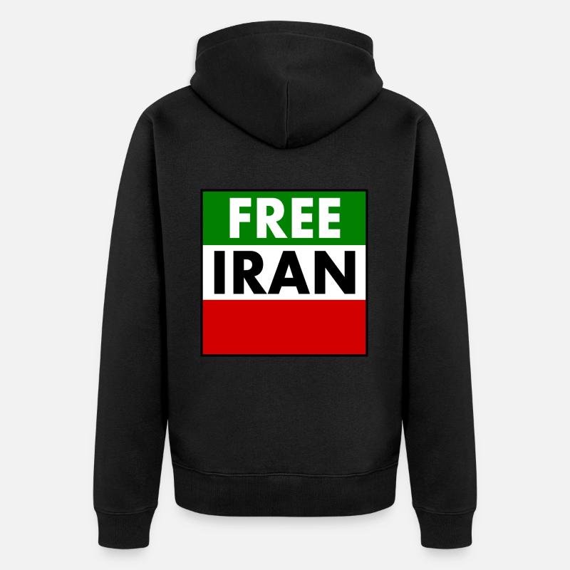 Free iran - Veste à capuche bio Premium Unisexe - noir
