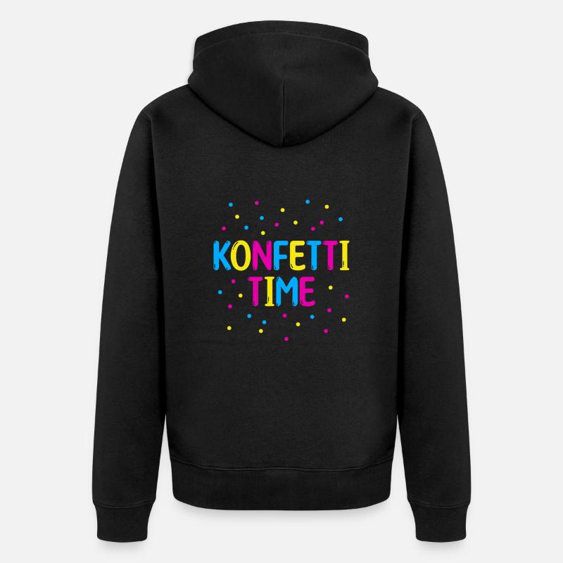 L’heure des confettis - Veste à capuche bio Premium Unisexe - noir