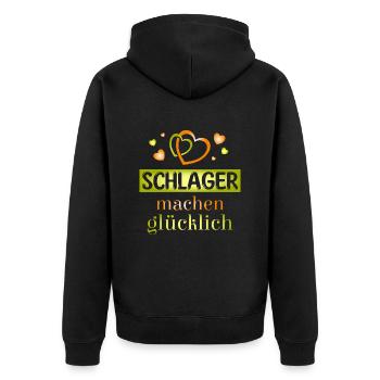 Schlager vous rend heureux - Veste à capuche bio Premium Unisexe - noir - Dos - Nico (187cm)