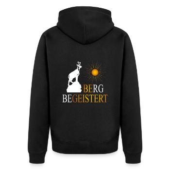 Passionné de montagne 1 - Veste à capuche bio Premium Unisexe - noir - Dos - Nico (187cm)