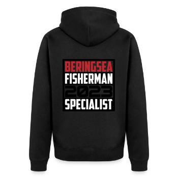 Béring Sea Fisherman 2023 Idée cadeau de spécialiste - Veste à capuche bio Premium Unisexe - noir - Dos - Nico (187cm)