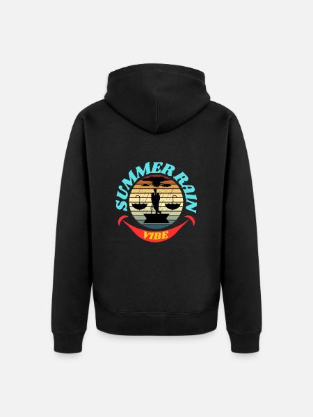 Summer rain vibe - Unisex Premium Organic Zip Hoodie - black