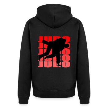 Judo - Veste à capuche bio Premium Unisexe - noir - Dos - Nico (187cm)