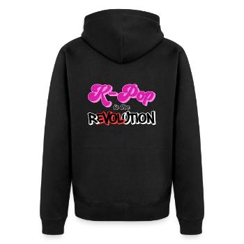 Révolution K-Pop Kpopfan - Veste à capuche bio Premium Unisexe - noir - Dos - Nico (187cm)