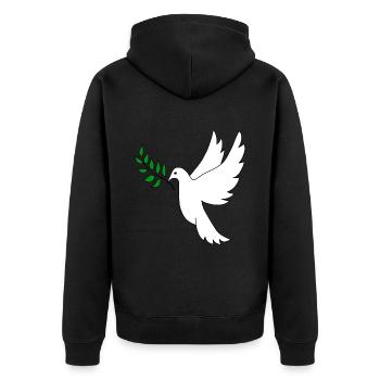 Vol de la paix - Veste à capuche bio Premium Unisexe - noir - Dos - Nico (187cm)