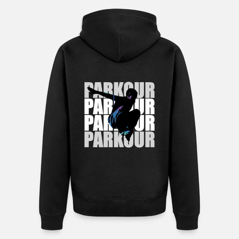 Le parkour - Veste à capuche bio Premium Unisexe - noir