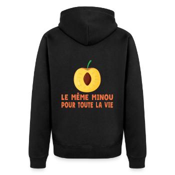 EVG Drôle Le Même Minou pour toute la vie - Veste à capuche bio Premium Unisexe - noir - Dos - Nico (187cm)