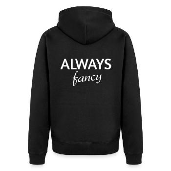 Toujours fantaisiste - Veste à capuche bio Premium Unisexe - noir - Dos - Nico (187cm)