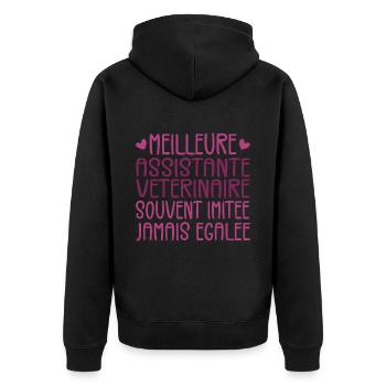Souvent imitée Meilleure assistante vétérinaire - Veste à capuche bio Premium Unisexe - noir - Dos - Nico (187cm)