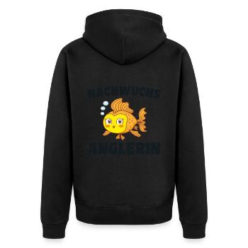 Progéniture, Pêcheur, Pêche, Bébé, Naissance, Poisson, Poisson - Veste à capuche bio Premium Unisexe - noir - Dos - Nico (187cm)