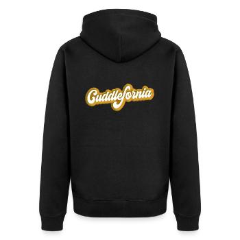 Cuddlefornia cuddlefornia cuddle - Unisex Premium Organic Zip Hoodie - black - Back - Nico (187cm)