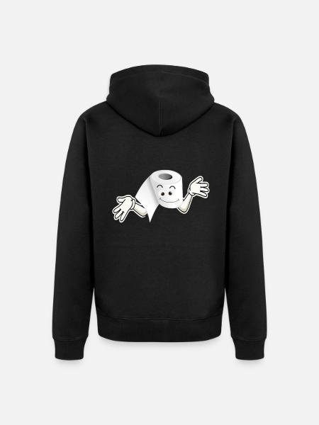 Papier toilette à perte - Veste à capuche bio Premium Unisexe - noir