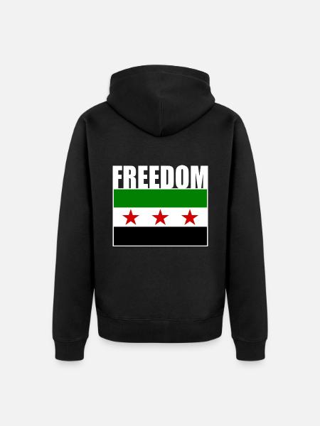 Syria - Unisex Premium Organic Zip Hoodie - black