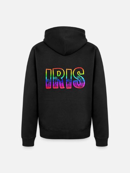 iris rs rainbow - Unisex Premium Organic Zip Hoodie - black