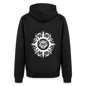 RPG logo spell circle - Unisex Premium Organic Zip Hoodie - black - Back - Nico (187cm)