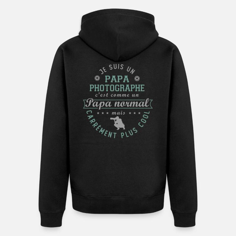 PAPA PHOTOGRAPHE cadeau - Veste à capuche bio Premium Unisexe - noir