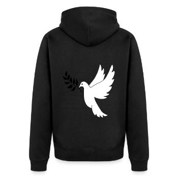 Colombe de la paix - Veste à capuche bio Premium Unisexe - noir - Dos - Nico (187cm)