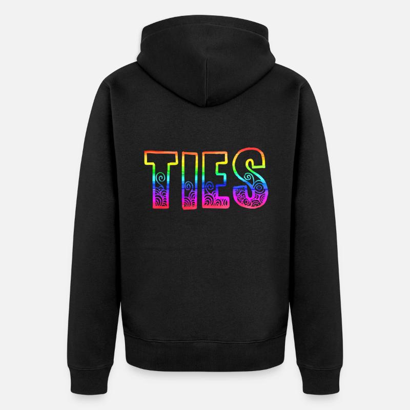 cravates rs arc-en-ciel - Veste à capuche bio Premium Unisexe - noir