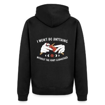 Ne fera rien sans fée marraine Tricot - Veste à capuche bio Premium Unisexe - noir - Dos - Nico (187cm)