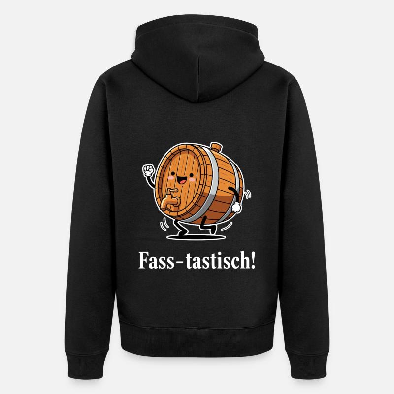 Fass-tastisch ! - Unisex Premium Bio Zip Hoodie - Schwarz