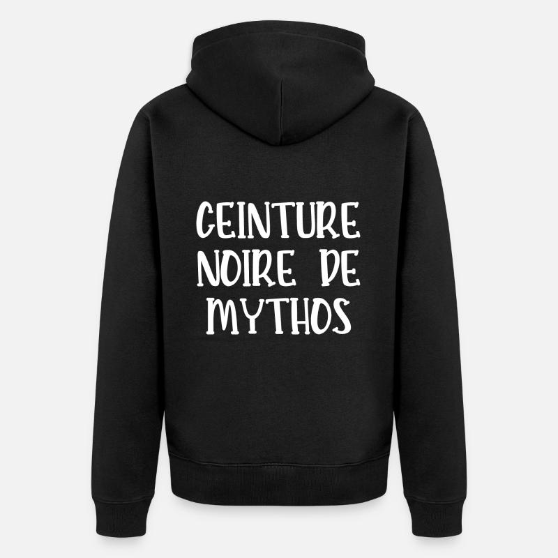 ceinture noire de mythos - Veste à capuche bio Premium Unisexe - noir