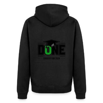 Graduating Class of 2024 Graduation Ceremony School - Unisex Premium Organic Zip Hoodie - black - Back - Nico (187cm)