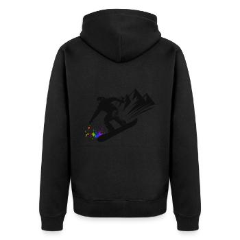 Snowboard Snowboarder Snowboard Sports d’hiver - Veste à capuche bio Premium Unisexe - noir - Dos - Nico (187cm)