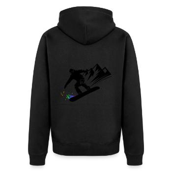 Snowboard Snowboarder Snowboard Sports d’hiver - Veste à capuche bio Premium Unisexe - noir - Dos - Nico (187cm)