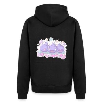 No To Bombing - Unisex Premium Organic Zip Hoodie - black - Back - Nico (187cm)