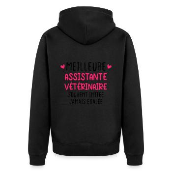 Souvent Imitée Meilleure Assistante Vétérinair - Veste à capuche bio Premium Unisexe - noir - Dos - Nico (187cm)