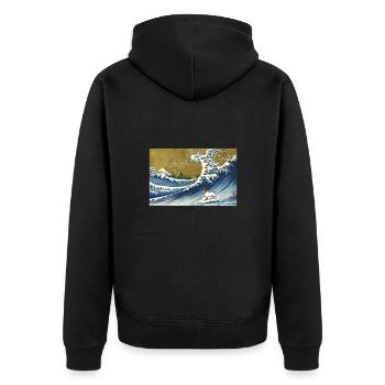 Jack Russell - Unisex Premium Bio Zip Hoodie - Schwarz - Hinten - Nico (187cm)