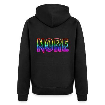nore rs regenboren - Veste à capuche bio Premium Unisexe - noir - Dos - Nico (187cm)