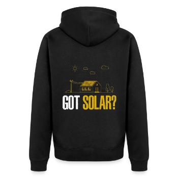 L’énergie solaire a des panneaux solaires drôles d’énergie solaire - Veste à capuche bio Premium Unisexe - noir - Dos - Nico (187cm)